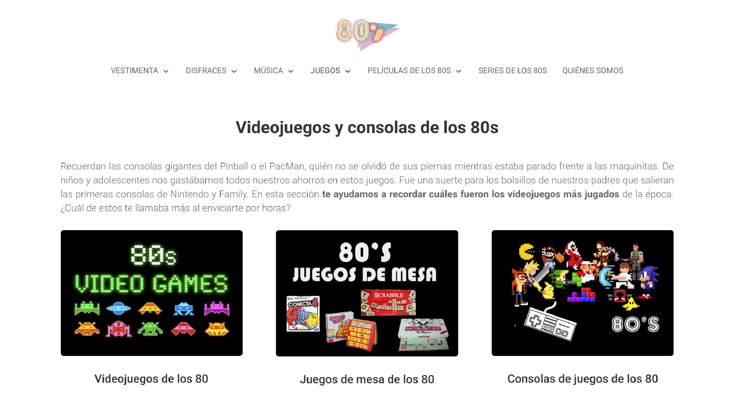 SEO for 80s products website SEO for 80s products website